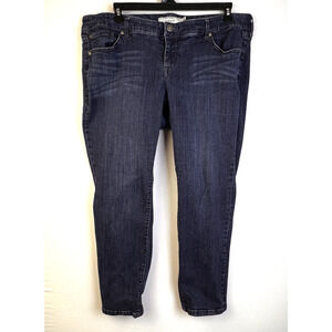 Torrid Boyfriend Jeans Women's 20S Dark Wash Stretch Cotton Mid Rise Casual